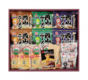 西山ﾗｰﾒﾝ 生麺･乾燥麺10食ｷﾞﾌﾄ