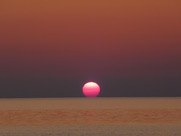 日本海の沈む夕日(小平町)